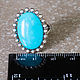 Exquisite gold ring with natural turquoise and diamonds. Rings. jewelry-market. My Livemaster. Фото №5