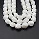 White onyx twisted beads 8h10 mm, Beads1, Khimki,  Фото №1