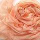 Scarf Stole Batik 'Peach' Silk 100% Hand-dyed. Scarves. Silk Batik Watercolor ..VikoBatik... My Livemaster. Фото №6