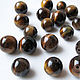 Tiger eye 12 mm, smooth ball, natural stone beads, Beads1, Ekaterinburg,  Фото №1