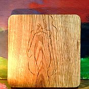 Для дома и интерьера handmade. Livemaster - original item Silhouette of a Girl - birdekel, panel, bonfire. Handmade.