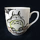 Copy of Copy of Copy of Copy of Mug Totoro. Mugs and cups. Katya Pisarevskaya Rospis farfora. Ярмарка Мастеров.  Фото №6