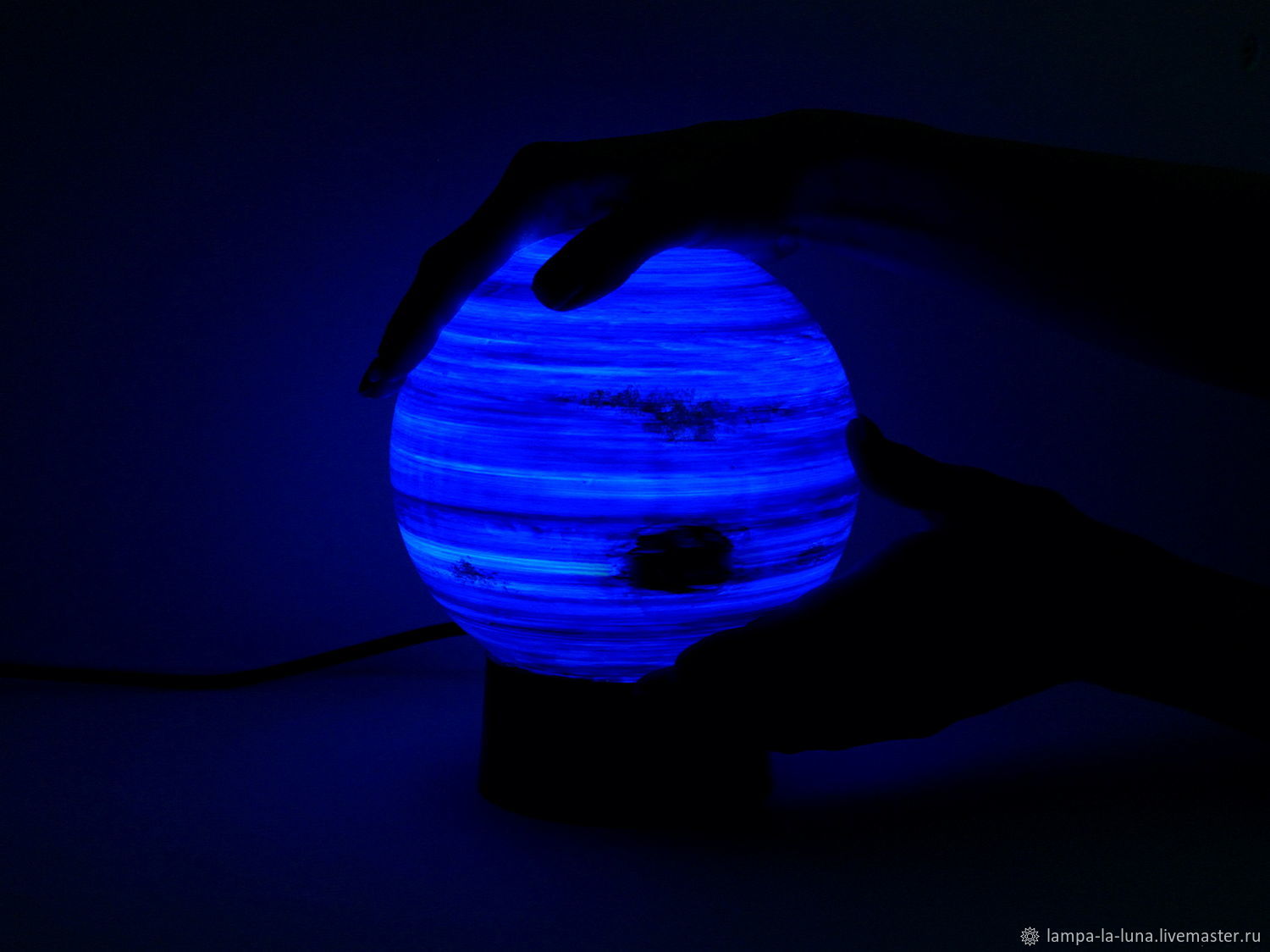  Синий ночник - Нептун 15 см, Ночники, Санкт-Петербург,  Фото №1