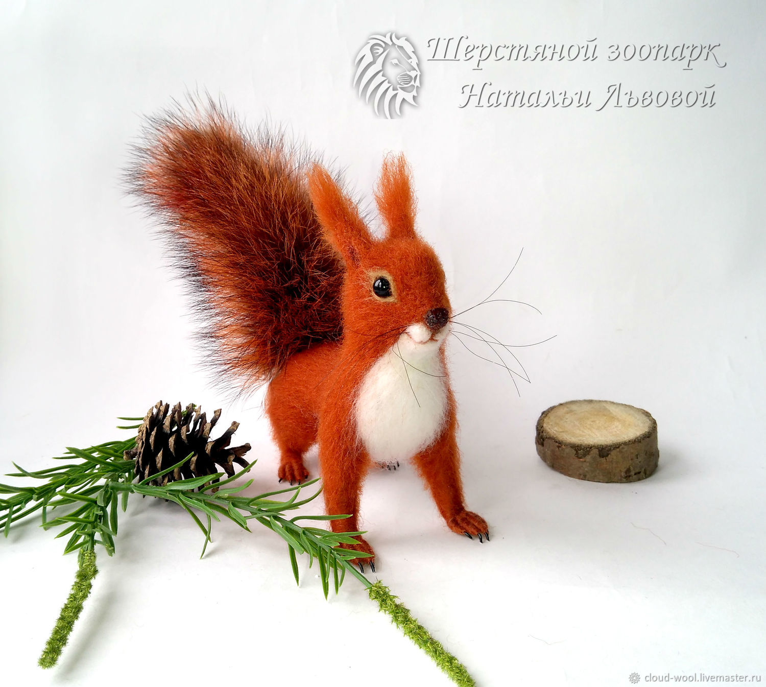 Рыжая белочка – игрушка интерьерная / белка валяная из шерсти /войлок ...