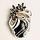 Brooch BLACK AND WHITE TENDERNESS, Brooches, Kaluga,  Фото №1