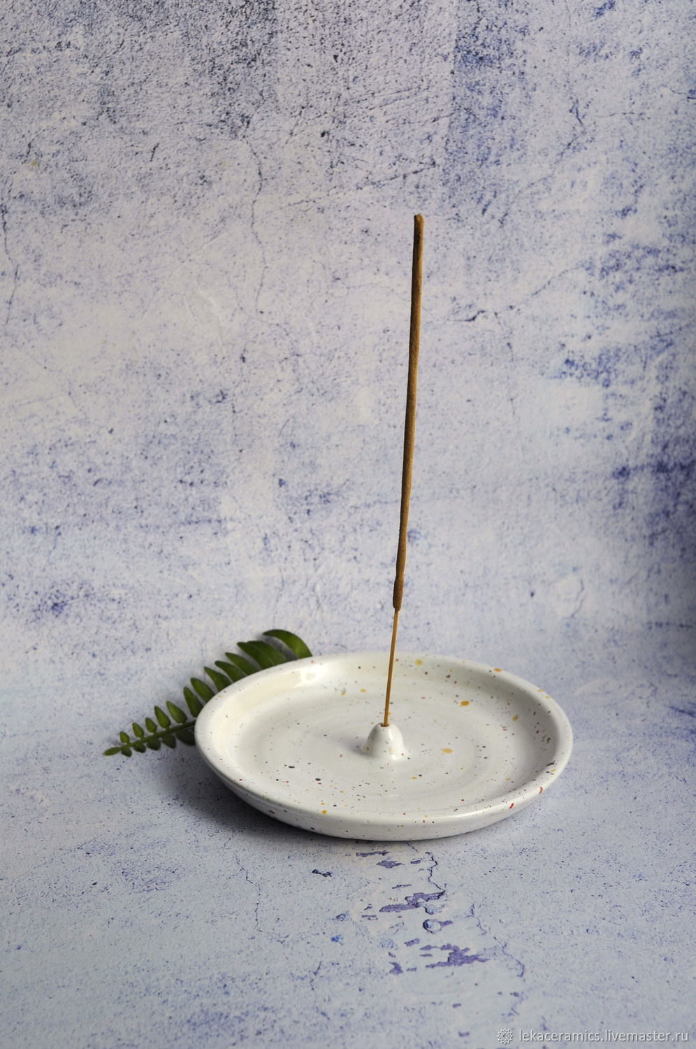 Подставка для благовоний ручной лепки, круглая керамическая подставка в ...