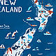 Плакат "Новая Зеландия". Карты мира. Krackared. Ярмарка Мастеров.  Фото №4
