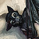 Order Bat, oil painting on canvas 30h30cm. myfoxyart (MyFoxyArt). Livemaster. . Pictures Фото №3