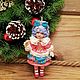Мальвина, елочная игрушка из ваты. Мягкие игрушки. Елена (emeldolls). Ярмарка Мастеров.  Фото №4