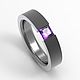 Titanium ring with Amethyst, Rings, Moscow,  Фото №1
