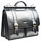 Leather briefcase 'Prefect' black, Brief case, St. Petersburg,  Фото №1
