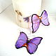 Transparent Earrings Bright Purple Lilac Butterfly Resin Baby. Earrings. WonderLand. My Livemaster. Фото №5