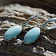Order earrings with blue opal. EdGems jewerly. Livemaster. . Earrings Фото №3