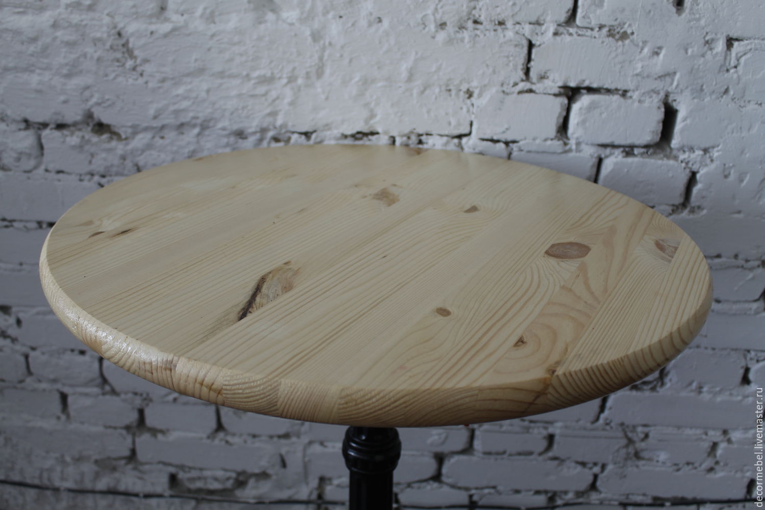 Round Table Cast Iron Foundation Solid Wood Order Round Table Cast Iron Foundation Decor Mebel Livemaster