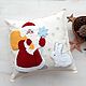 Decorative carpet embroidery pillow Santa Claus. Pillow. Bunniess and friends (toys-for-kids). Online shopping on My Livemaster.  Фото №2