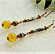 Earrings 'Porcelain smooth' amber gold plated. Earrings. Frollena II. Natural Baltic amber. My Livemaster. Фото №5