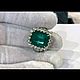 Кольцо с бриллиантами и 10 ct изумрудом в золоте 585 пробы. Кольца. Ukrasheniya-i-kamni. Ярмарка Мастеров.  Фото №5