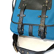 Сумки и аксессуары handmade. Livemaster - original item Men`s bag: DANILA made of coarse textiles and genuine leather. Handmade.