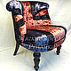 Мягкое кресло с британским флагом в стиле `печворк`