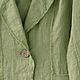 Order Olive jacket with open edges made of softened linen. etnoart. Livemaster. . Jackets Фото №3