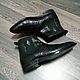 Chelsea crocodile leather, premium, in black with fur. Chelsea boots. SHOES&BAGS. Online shopping on My Livemaster.  Фото №2