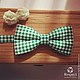 Tie Nuance / bow tie green white checks, Vichy. Ties. Respect Accessories. Online shopping on My Livemaster.  Фото №2