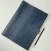 Канцелярские товары handmade. Livemaster - original item A4 leather notebook with adjustable clasp. Handmade.