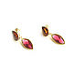 Gold-plated red earrings, stud earrings 'Bright accents'. Earrings. Irina Moro. My Livemaster. Фото №4