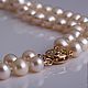 Double strand pearl necklace 6.5 mm, clasp of gold of 585 tests. LyuPearls 
