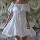 Boho dress with lace summer white. Lace. batiste. Boho. Lace. Dresses. Olgalevas. My Livemaster. Фото №6