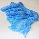 Silk Chiffon Scarf turquoise blue scarf batik boho scarf gift. Scarves. SilkColor. Online shopping on My Livemaster.  Фото №2