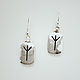 Protection Amulet earrings rune Algiz-sided, silver. Amulet. Norse Rune Amulet. Online shopping on My Livemaster.  Фото №2