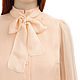 Silk blouse. Delicate peach color. Blouses. Vorobei Moscow. Online shopping on My Livemaster.  Фото №2
