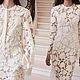 Valentino  хлопковые цветы на сеточке Италия. Ткани. LK. Ярмарка Мастеров.  Фото №8