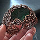 Bracelet with stone uvarovit metal copper ' Mistress'. Hard bracelet. Del-moro. My Livemaster. Фото №4