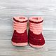 Order Children's shoes: knitted plush boots for girls, 12 cm on the foot. Natalia Derina - Knitted Shoes (denatal). Livemaster. . Footwear for childrens Фото №3