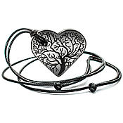 Украшения handmade. Livemaster - original item Shungite heart pendant, symbol of the world tree. Handmade.