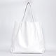 Shopper Bag Leather White Shoulder Bag Bag Bag, Shopper, Moscow,  Фото №1