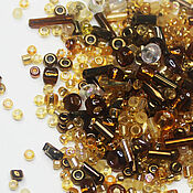 Материалы для творчества handmade. Livemaster - original item Mix of beads 10 g Golden Chinese. Handmade.