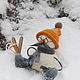 felt toy: Snowman Ivan Nikiforovich, Felted Toy, St. Petersburg,  Фото №1