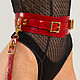 Leather belt 'Passion', BDSM bondage underwear, BDSM set. Bandage belt. goldbergatelier. Online shopping on My Livemaster.  Фото №2