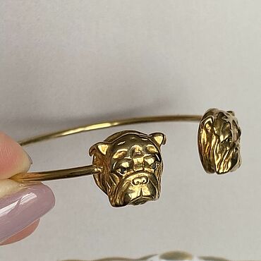 Украшения ручной работы. Ярмарка Мастеров - ручная работа Zallena Jewelry Браслет. Французский бульдог. Handmade.