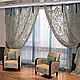 Tulle in a country house,curtains in the living room 'Turquoise', Tulle, Moscow,  Фото №1