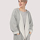 Long cotton cardigan light grey with lurex, Cardigans, Moscow,  Фото №1