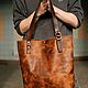 Сумка-шоппер из натуральной кожи. Сумка-шоппер. Shein LeatherCraft/Шьем из кожи!. Интернет-магазин Ярмарка Мастеров.  Фото №2