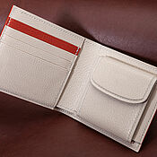Сумки и аксессуары handmade. Livemaster - original item Wallet with a coin holder made of genuine goat leather. Handmade.