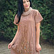 Linen dress with embroidery 'Meadow grasses' made of flax. Dresses. KVITKA. Online shopping on My Livemaster.  Фото №2