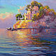 Картина маслом, пейзаж, море: Утренние лучи, Картины, Москва,  Фото №1