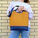 Genuine Leather Crossbody Shopper Bag, Shopper, Voskresensk,  Фото №1