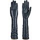 Size 7. Winter gloves with touch effect made of blue-gray leather, Vintage gloves, Nelidovo,  Фото №1